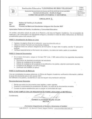 Circular No 3 Circular