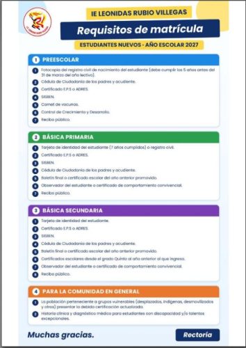 Requisitos Instructivo